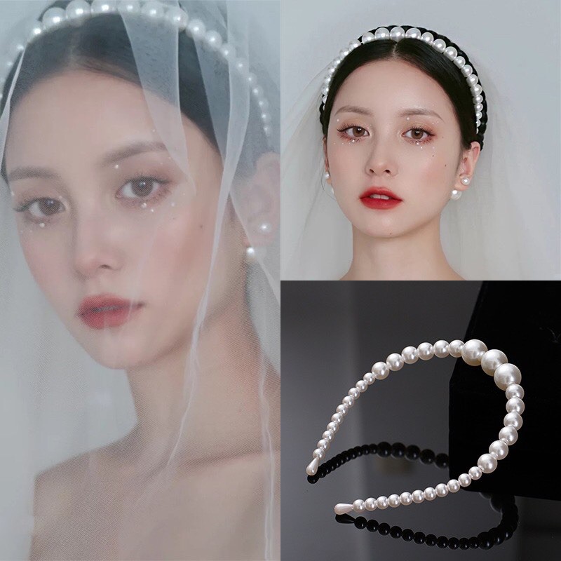 Băng Đô Hạt Trai Cài Tóc Nhỏ Xinh Xắn Bê Qủa