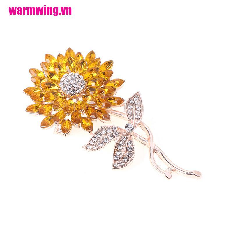 Ghim cài áo hình hoa hướng dương sang trọng thời trang
