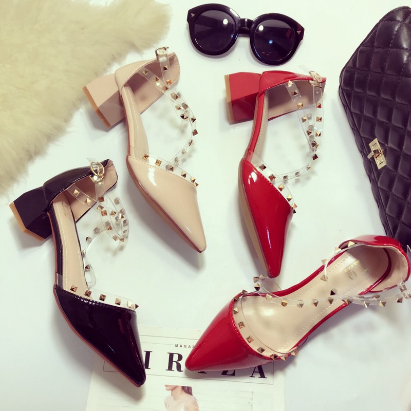 Giày Cao Gót Mũi Nhọn Đính Đinh Tán Thời Trang Dành Cho Nữ | BigBuy360 - bigbuy360.vn