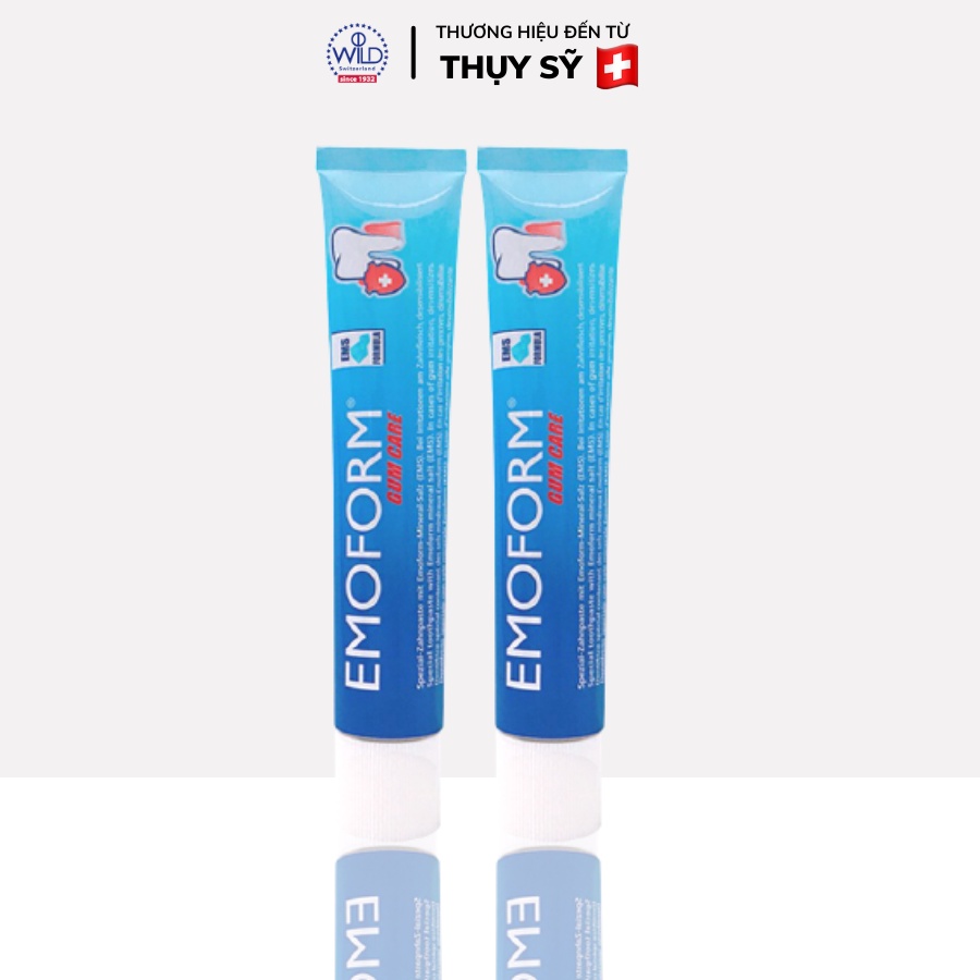 Combo 2 Tuýp Kem Đánh Răng Cải Thiện Chảy Máu Chân Răng Emoform Gumcare - Hãng Kem Đánh Răng Bán Chạy Số 1 Thụy Sỹ