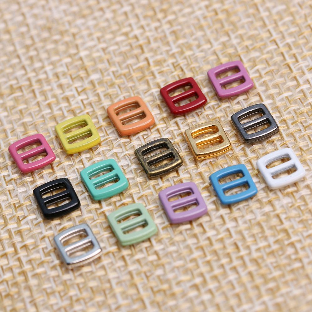 Set 10 Nút Khóa Dây Nịt Mini 5x6mm 15 Màu Chất Lượng Cao