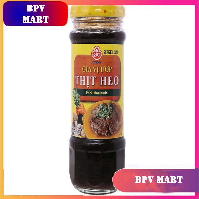 Gia vị ướp thịt heo hũ 240g - OTTOGI -  NƯỚC ƯỚP THỊT NƯỚNG HÀN QUỐC - BPV Mart