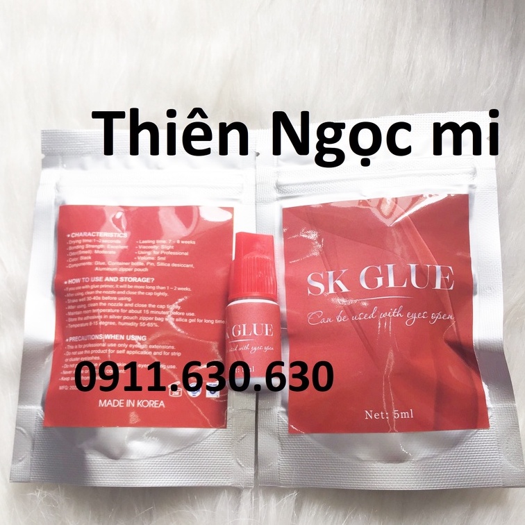 Keo nối mi không cay SK - keo tự nối - dụng cụ nối mi.