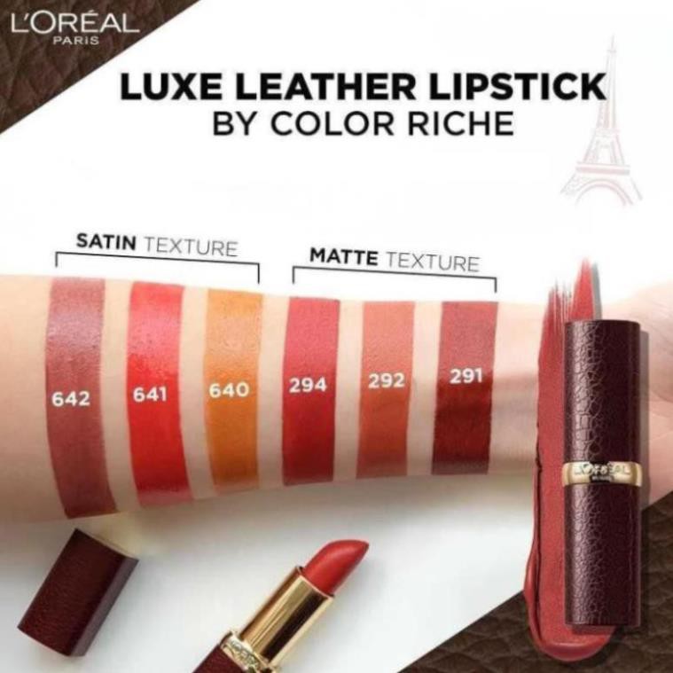 [CHÍNH HÃNG] - L'OREAL - Son lì mềm Luxe Leather By Color Riche