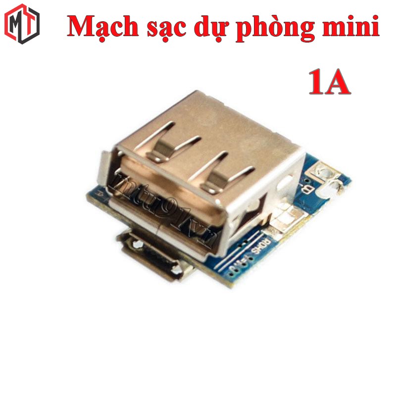 Mạch sạc dự phòng mini 1A - 1 cổng USB