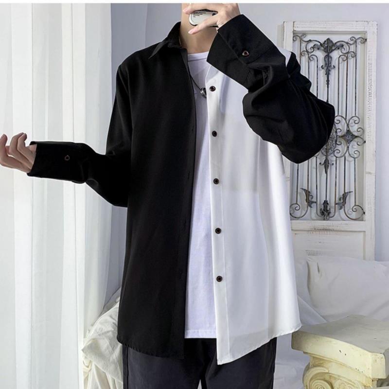 Áo Sơ Mi Tay Dài Dáng Rộng Thời Trang Hàn Quốc Cho Nam
