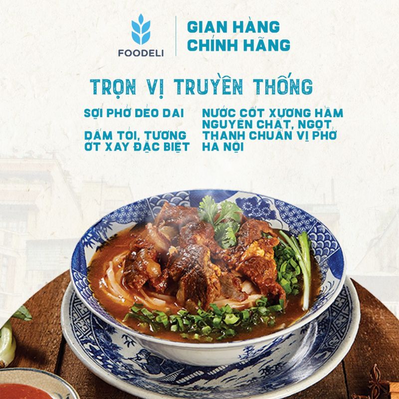 Thùng 24 Phở Gánh Hà Nội ăn liền Phở Bò/Gà Đặc Biệt