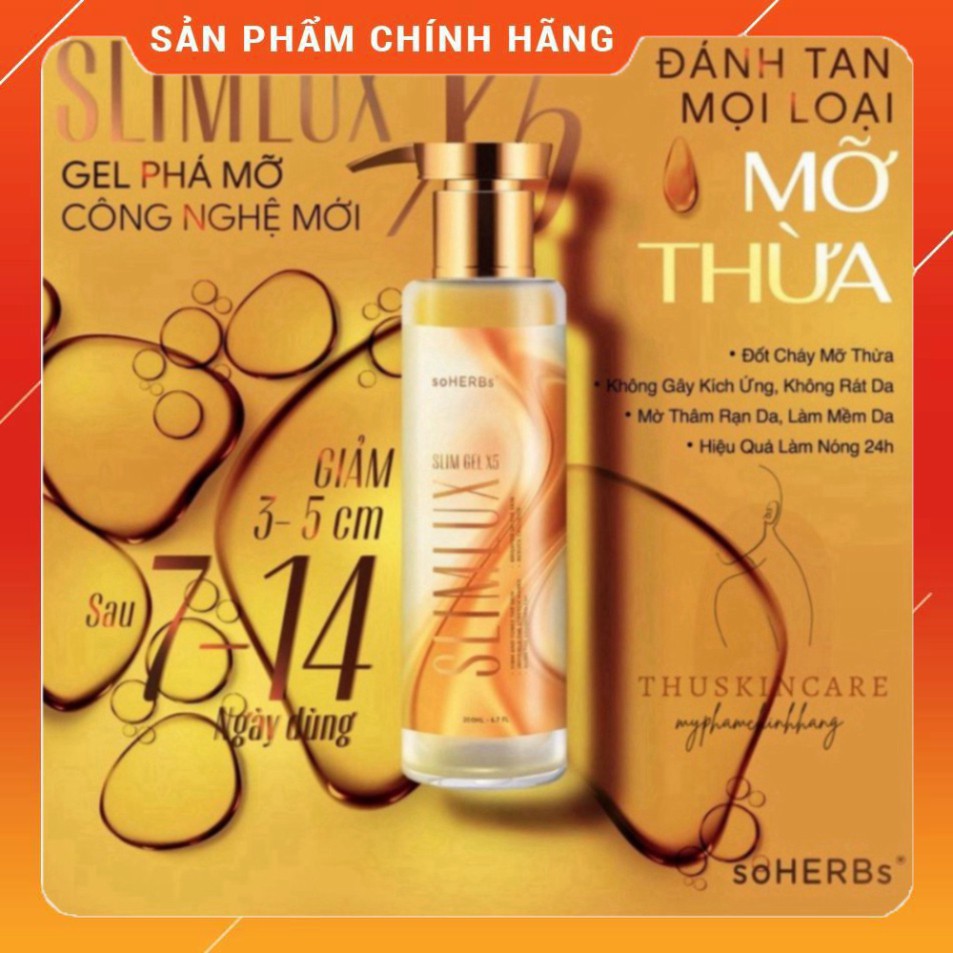 𝐆𝐞𝐥 𝐭𝐚𝐧 𝐦𝐨̛̃ 𝐛𝐮̣𝐧𝐠 𝐗𝟓 𝐒𝐥𝐢𝐦 𝐋𝐮𝐱 𝐒𝐨𝐡𝐞𝐫𝐛𝐬 200ml chính hãng SlimLux