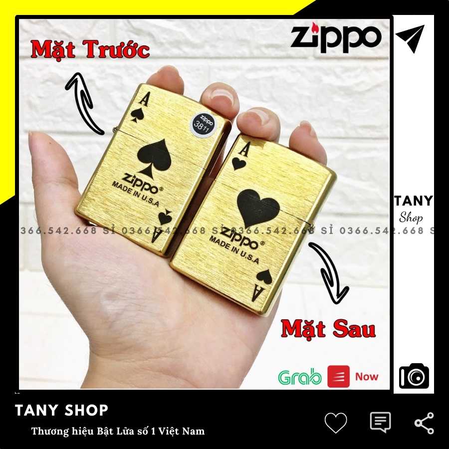 𝘽𝙖̣̂𝙩 𝙇𝙪̛̉𝙖 ZlPPO made in USA hình lá bài nguyên khối, tem đỏ, fullbox - TANY SHOP ZPS09