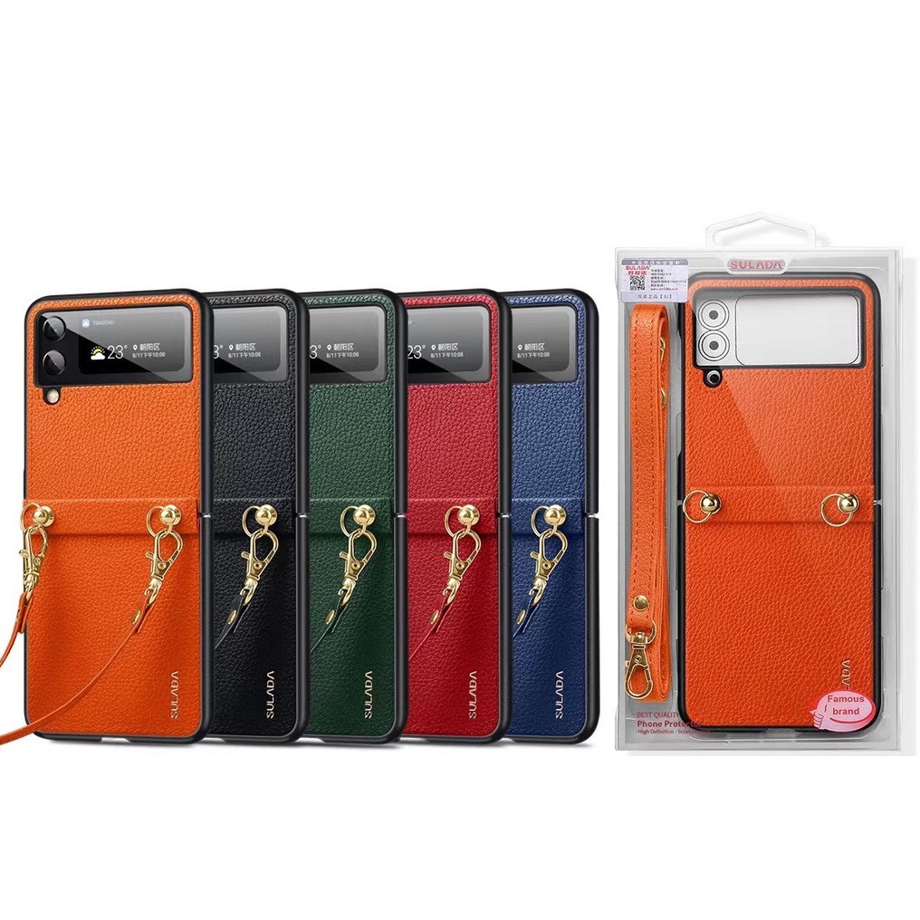 Ốp lưng Chính Hãng Sulada Da Thời Trang cho Samsung Galaxy Z Flip 3 | ZFlip 4