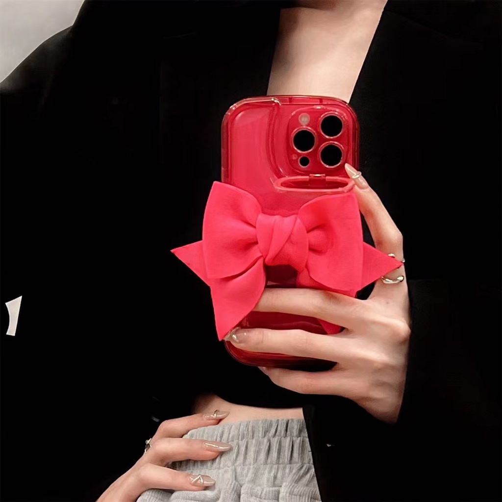 Ốp Điện Thoại Họa Tiết Hoa Hồng + Nơ Kèm Giá Đỡ Cho iPhone X XS XR XS max 13Proax 11 11 pro 11 pro max 12 12 12 pro 12 pro max
