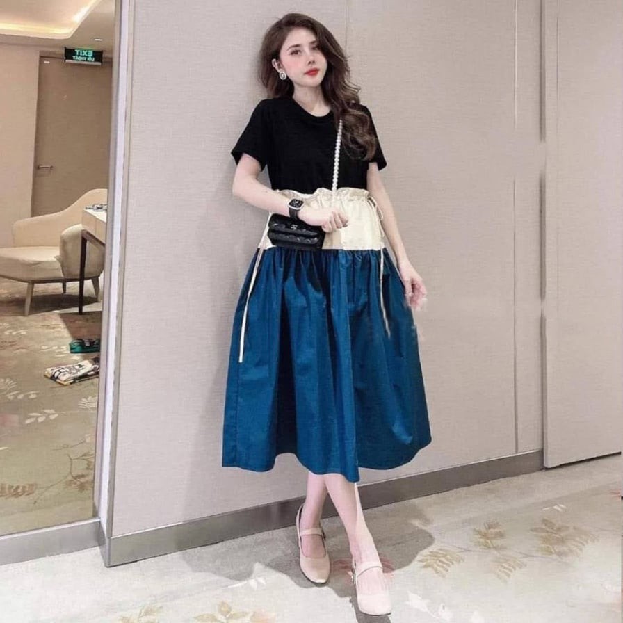 Đầm bầu cao cấp ❤️ Váy bầu bigsize thời trang công sở trẻ trung thiết kế chất cotton freesize từ 45 đến 70kg