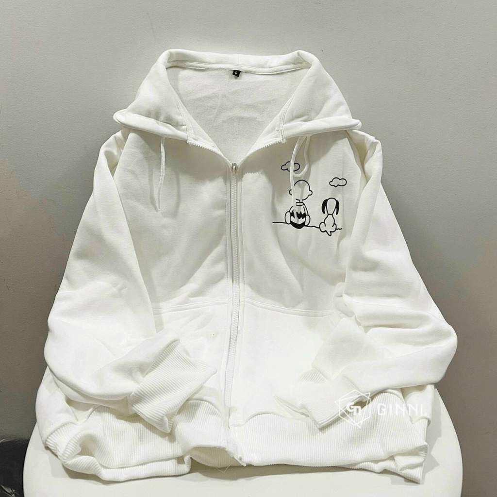 (MẪU MỚI) ÁO KHOÁC HOODIE NỮ TAY BỒNG CHÓ NHỎ HOÀNG HÔN XINH SIÊU CUTE HHP