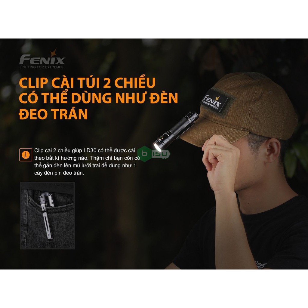 ĐẠI LÝ ĐỘC QUYỀN FENIX - Đèn pin Fenix - LD30 - 1600 Lumens (kèm 01 pin sạc ALR_L18_3500U tích hợp cổng sạc USB)