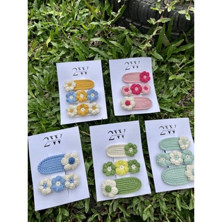  Set 3 kẹp tóc handmade bằng len Hàn Quốc 🌈FREESHIP TOÀN QUỐC🌈 nhiều màu cho mẹ và bé - Hugo Shop 