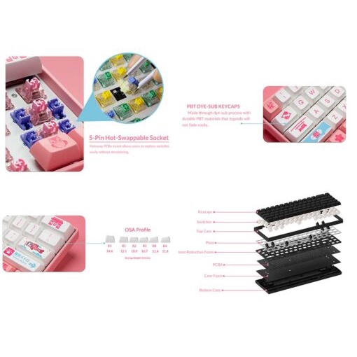 Bàn phím cơ AKKO 3068B Plus World Tour Tokyo R2