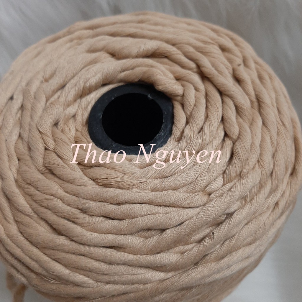 Dây thừng se macrame, dây cotton MÀU  BE