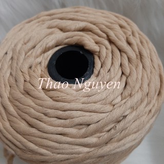 Dây thừng se macrame, dây cotton MÀU BE
