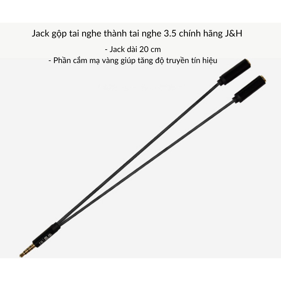 Cable gộp audio và mic ra 3.5 hàng chính hãng bảo hành 12 tháng