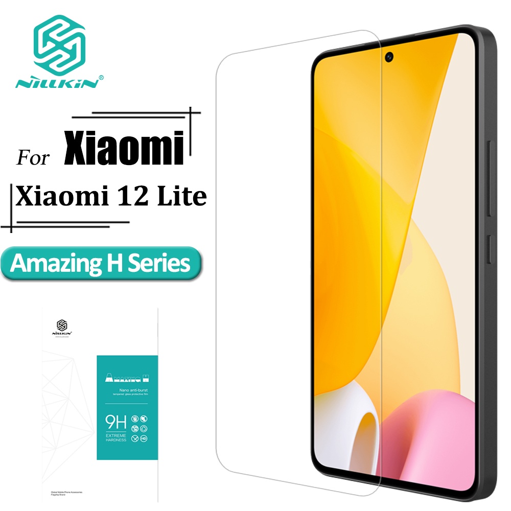 Kính cường lực màn hình điện thoại NILLKIN 9H chống chói chống bám dấu vân tay thích hợp cho Xiaomi Mi 12 Lite