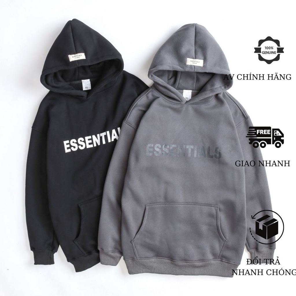 Áo hoodie ESSENTIAL chất nỉ bông AV.ThoiTrangNam oversize form rộng nam nữ | BigBuy360 - bigbuy360.vn