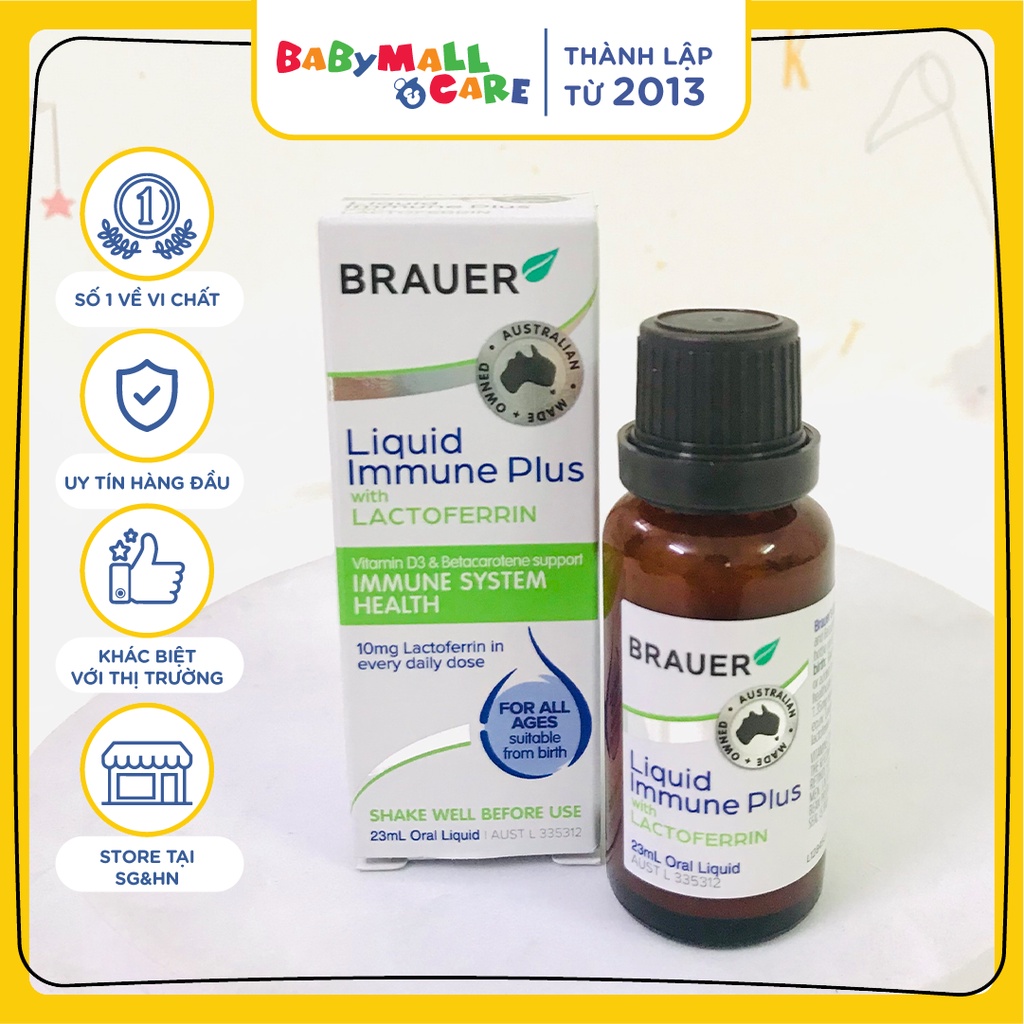 BRAUER LIQUID IMMUNE PLUS TĂNG ĐỀ KHÁNG CHO BÉ