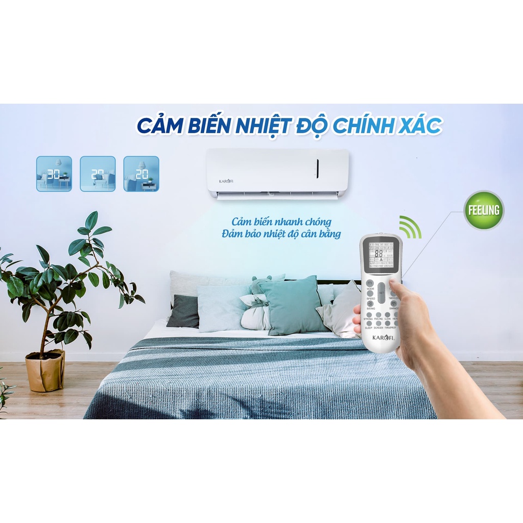 Điều Hòa không khí 1 chiều 9000BTU chính hãng Karofi KDC-WF09