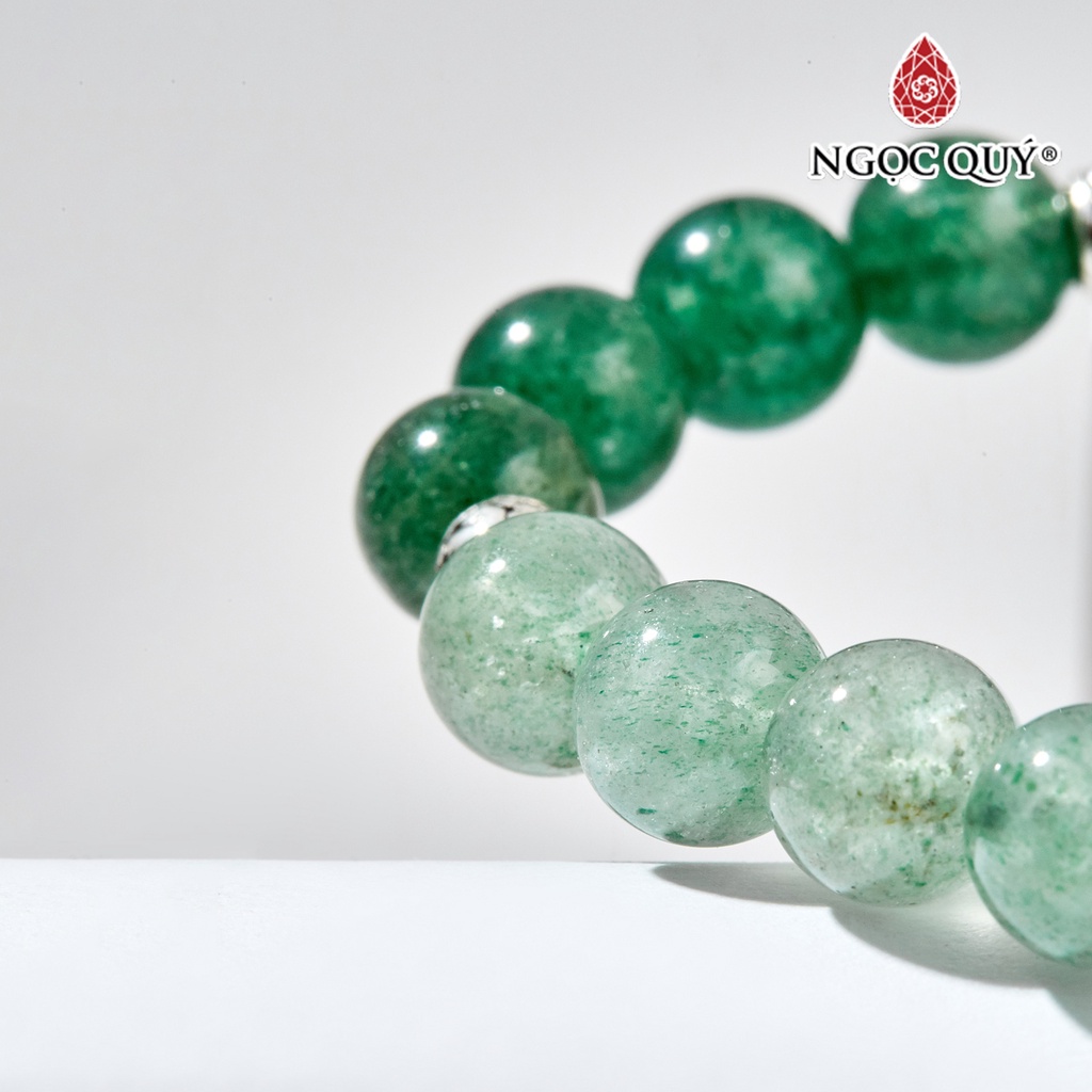 Vòng tay TA rêu xanh charm lồng đèn - Ngọc Quý