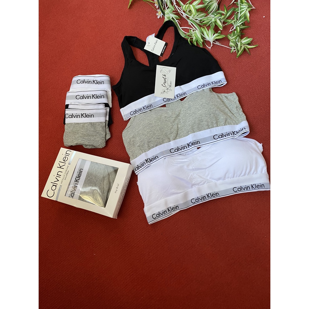 Áo lót/Bra CK chất cotton thể thao năng động có đệm lót loại dây to,sexy gợi cảm dành cho nữ | BigBuy360 - bigbuy360.vn