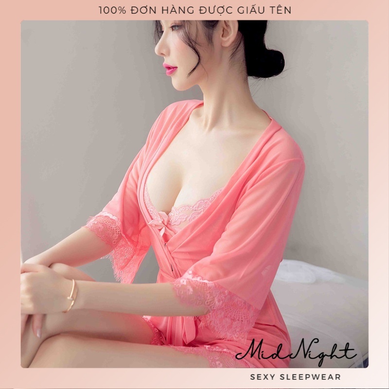 Bộ Đồ Ngủ Ren Sexy - Váy Ngủ Gợi Cảm - Đồ Lót Gợi Cảm Nữ Size Lớn Xuyên Thấu Cám Dỗ Mid Night Sexy | BigBuy360 - bigbuy360.vn