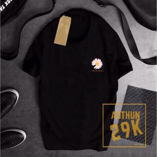 ÁO THUN NAM NỮ HOT TREND HOA CÚC PHIÊN BẢN LOGO NHỎ