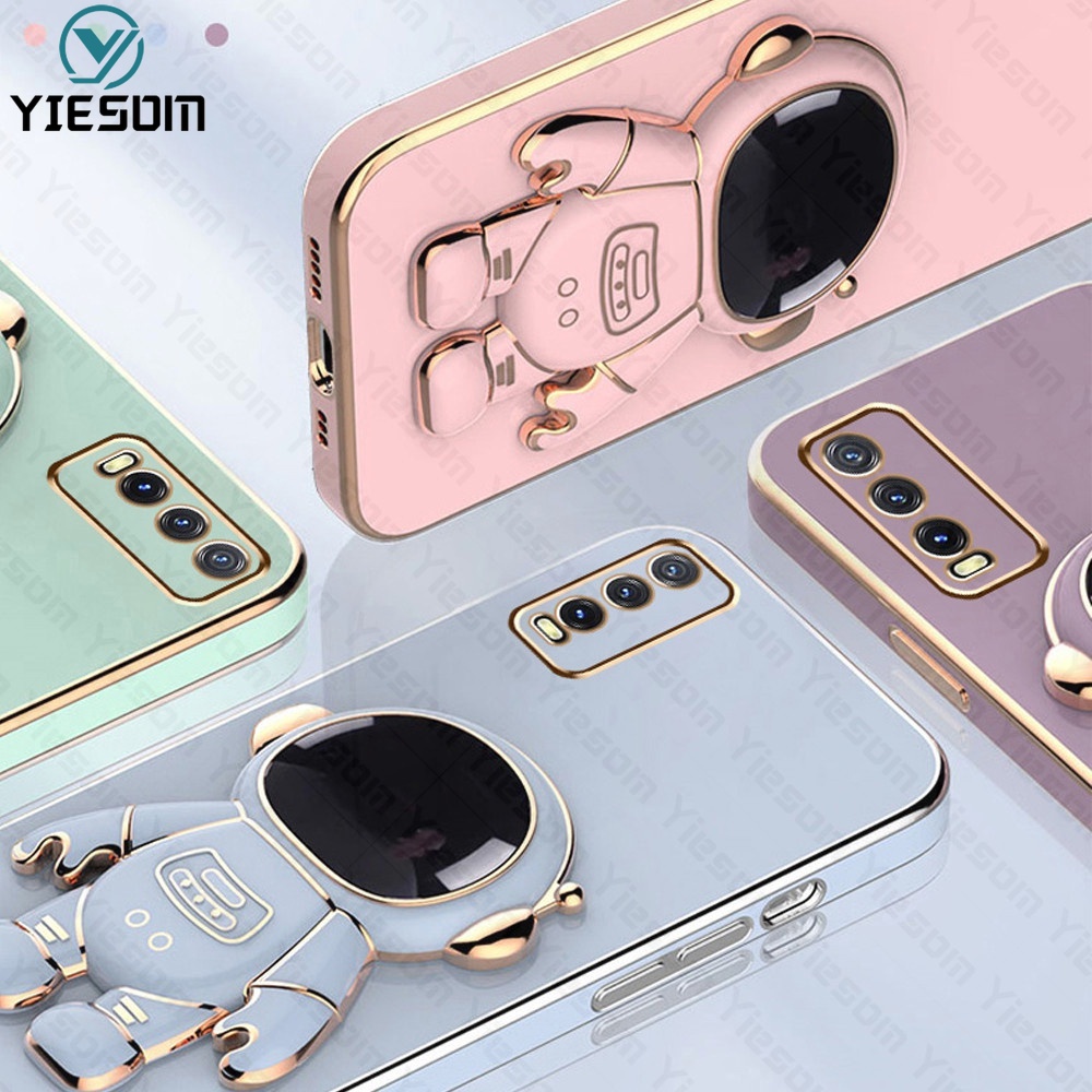 Ốp Điện Thoại Silicon Mềm Có Giá Đỡ Cho Vivo Y20 Y20S Y12S Y21 Y21T Y21S Y21A Y33S Y33T Y15A Y15S Y01 T1 Y12 Y17 Y15 Y51 Y51A Y19 Y50 Y30 Y30i