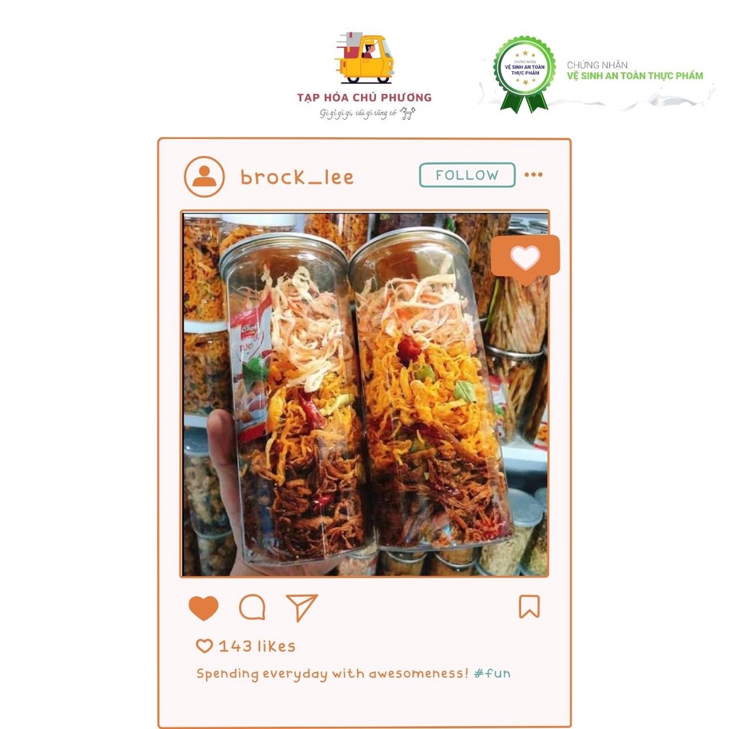 Mix khô gà mực heo siêu ngon đậm đà - hũ 300gr - Tạp hóa chú Phương | BigBuy360 - bigbuy360.vn