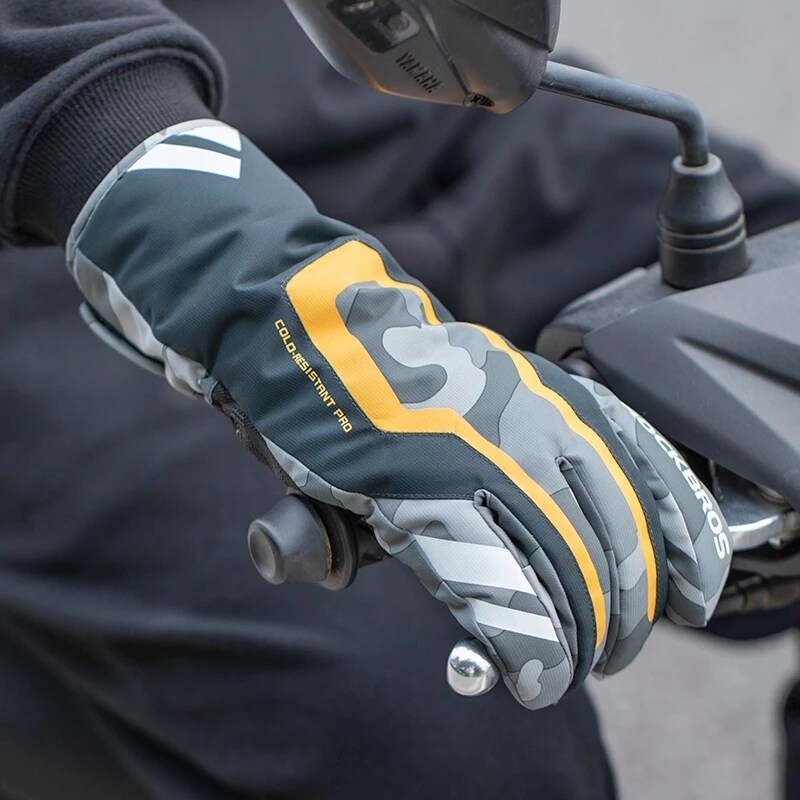 Găng tay Rockbros S233 chống gió/chống nước cảm ứng màn hình unisex dùng khi đi xe đạp MTB/mô tô/xe scooter điện