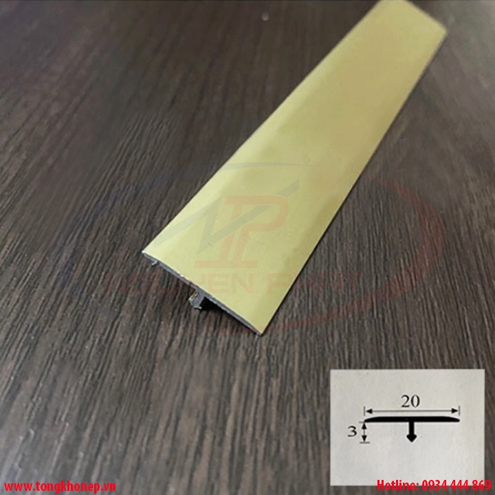 Nẹp nối sàn nhựa chữ T chân 3mm