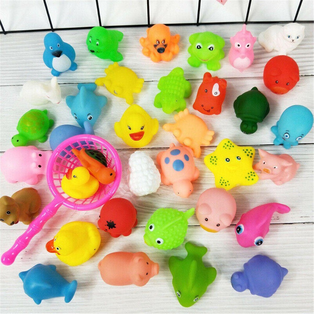 Bộ 10 Vịt Cao Su Hoạt Hình Đồ Chơi Khi Tắm Cho Bé