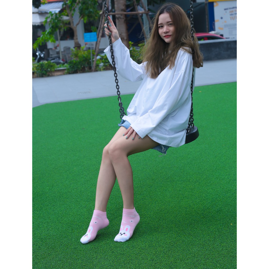 Tất vớ nữ hình thú cổ ngắn Kikiya cao cấp Hàn Quốc W-A-028 (Chính Hãng)