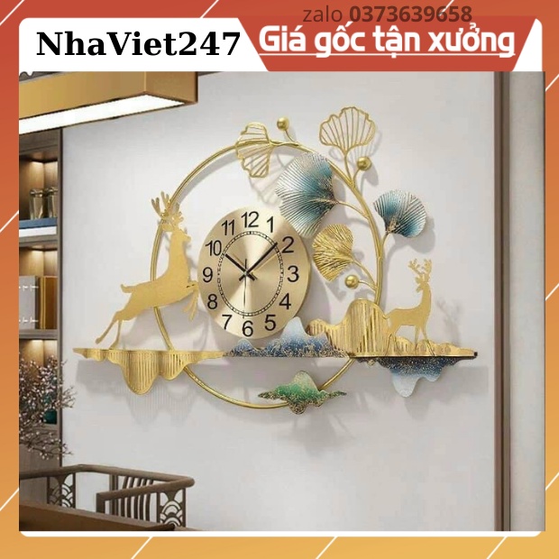 Đồng Hồ Treo Tường Trang Trí-Mã 2153-Kt 120*60cm-đồng hồ tranh nhập khẩu,decor tường đẹp,giá rẻ-quà tặng ý ngĩa-bh 5 năm