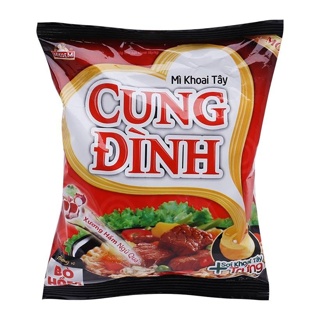 Mì Khoai Tây Cung Đình Hương Vị Bò Hầm Thùng 30 Gói x 80g