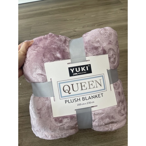 Chăn tuyết YUKi QUEEN mềm mịn ấm áp in hình hoạ tiết sang chảnh,mền nỉ tuyết sang trọng ấm áp