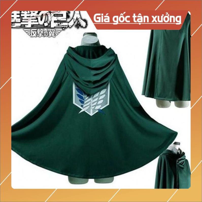 [ SALE 40% ] Áo Choàng Cosplay Nhân Vật Eren Levi Mikasa Trong Attack On Titan  - chất đẹp