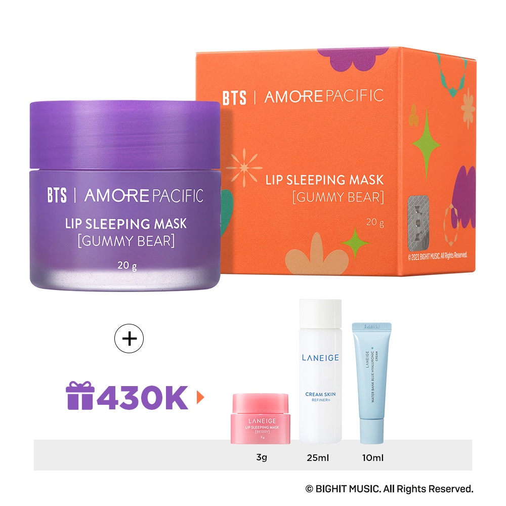 Mặt nạ ngủ cho môi Laneige - BTS | Amorepacific Lip Sleeping Mask gummy bear 20g