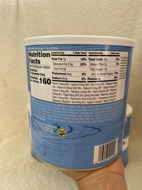 [Hàng Mỹ Bay Air có Bill] Sữa EarthBest Toddler màu xanh 658gram.