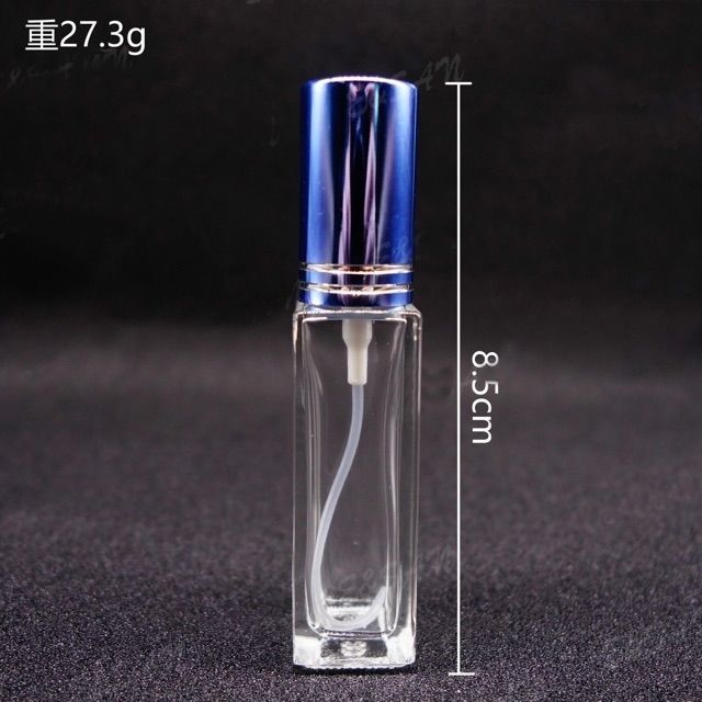 Chai chiết nước hoa vuông 10ml ( nắp vàng )