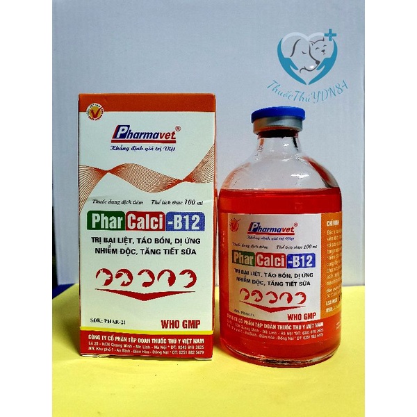 Phar Calci B12 100ml dùng trong thú y