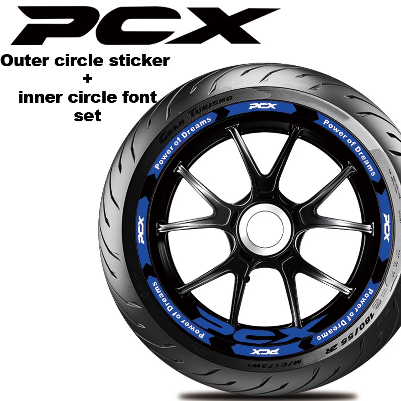 1 Set sticker Vinyl Phản Quang Dán Mâm Xe Mô Tô honda pcx 150 160 13 inch 14 inch