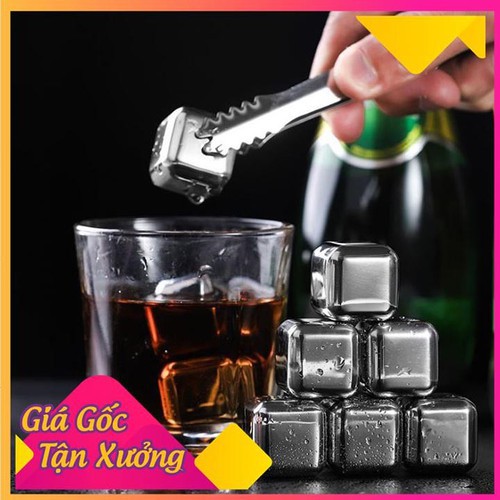 Đá lạnh không tan 8 viên inox 30 - 2.5x2.5cm 29g