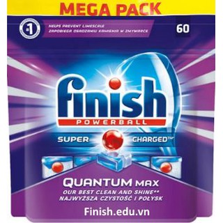 Viên rửa bát finish quantum max túi 60 viên