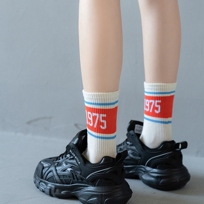 [YIYUE]Women's summer thin socks, 1997 digital stockings, ins personality style, street sports socks | BigBuy360 - bigbuy360.vn