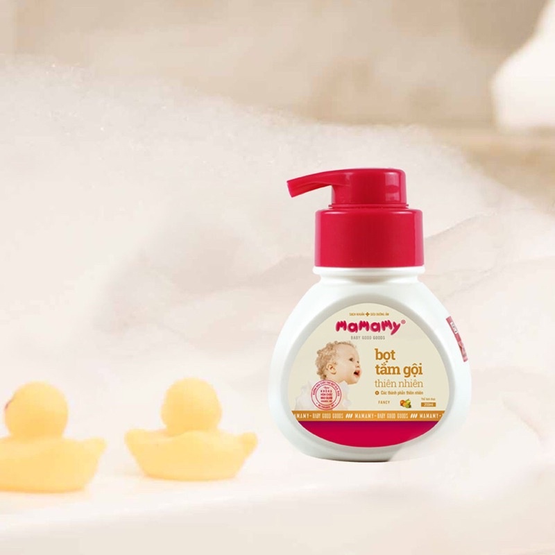 Bọt tắm gội thiên nhiên Mamamy 200ml nhiều hương